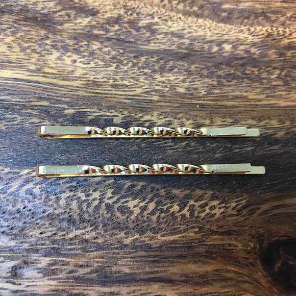 Gold Color Plain Bobby Pin Set - Picture 1 of 3